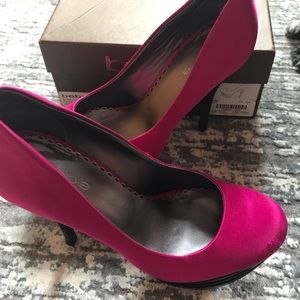 Bebe hot pink heels good condition